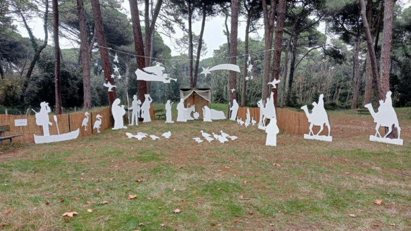 Presepe nel parco degli alberi fatati